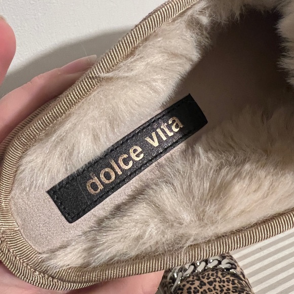 DOLCE VITA Haiden Womens Leopard Suede Slippers - Picture 13 of 14